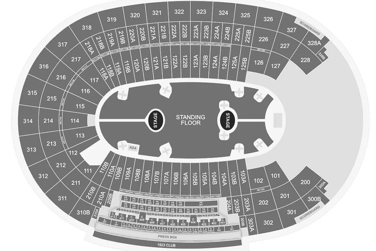 LA Memorial Coliseum seating plan