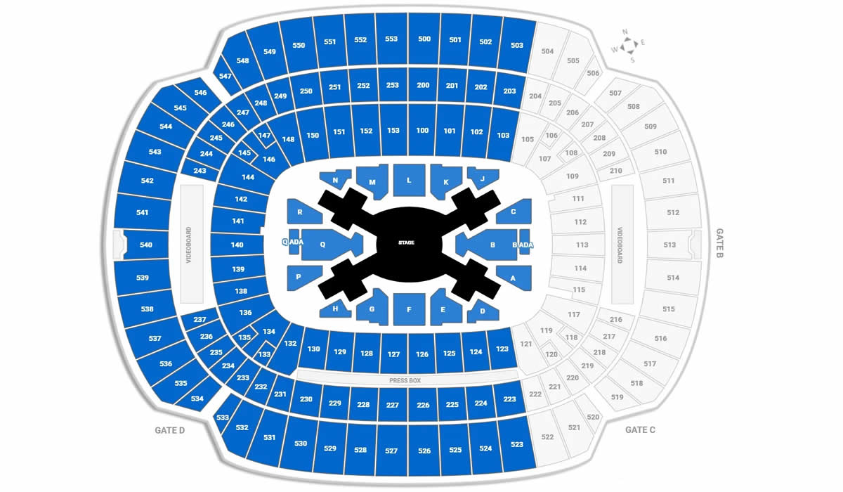 M and T Bank Stadium seating plan