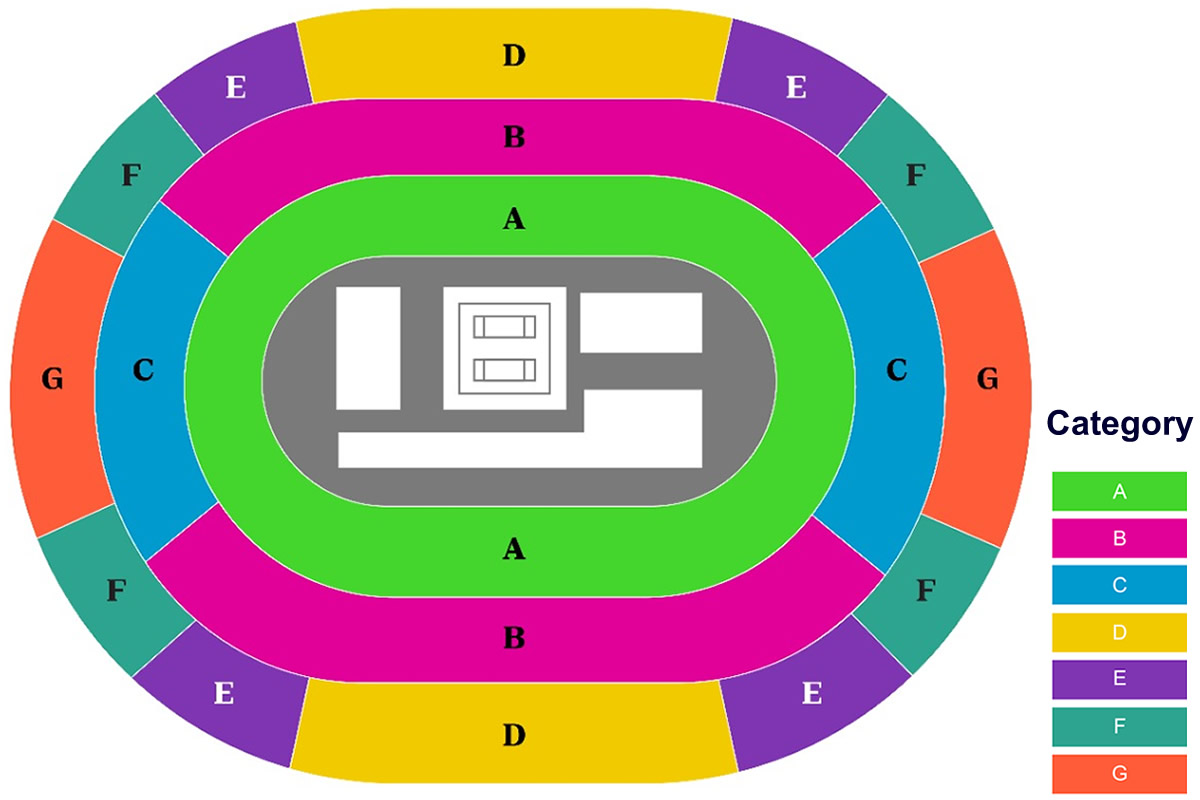 DTLA Arena Gymnastics seating plan