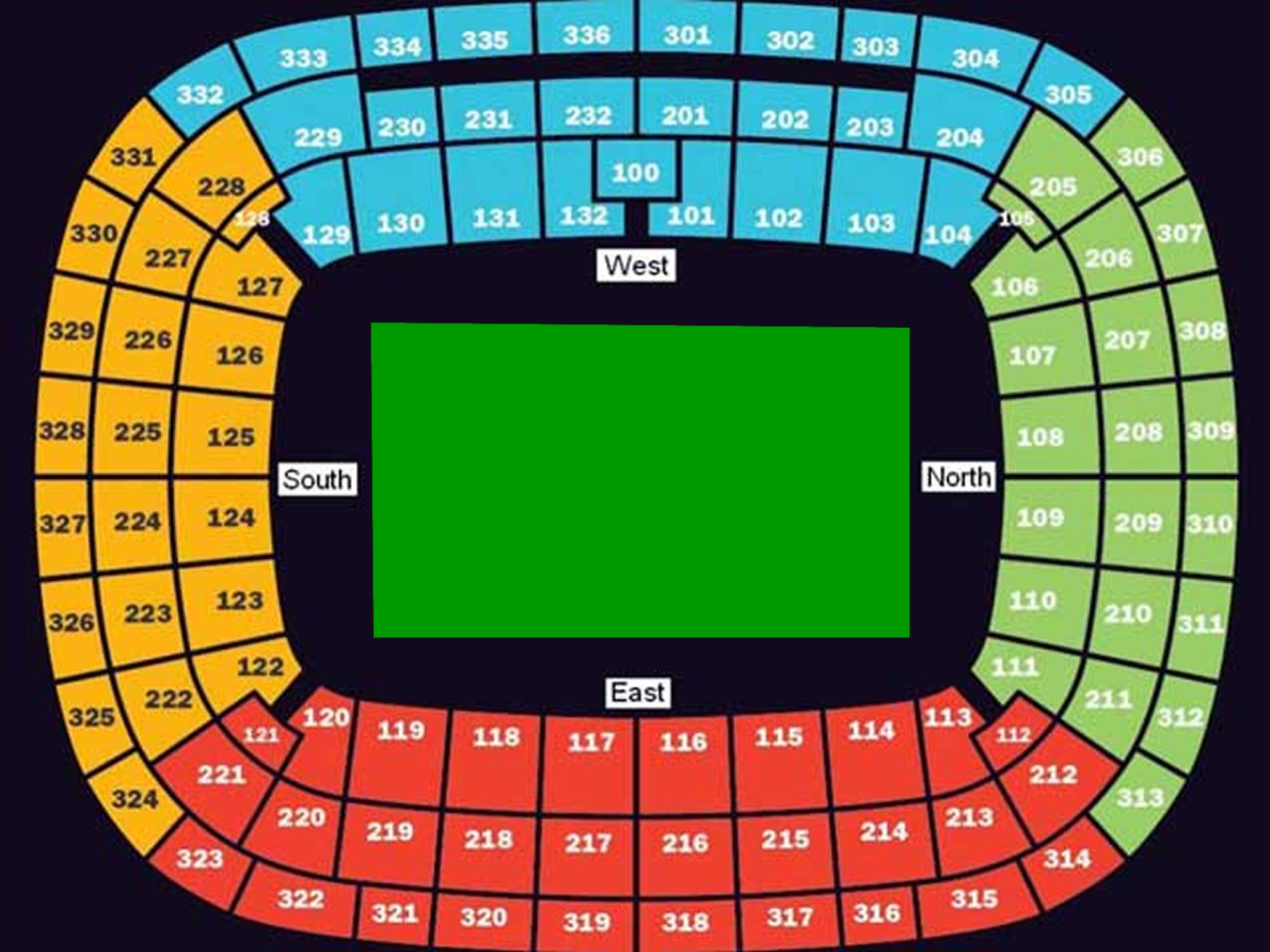 FNB Stadium seating plan